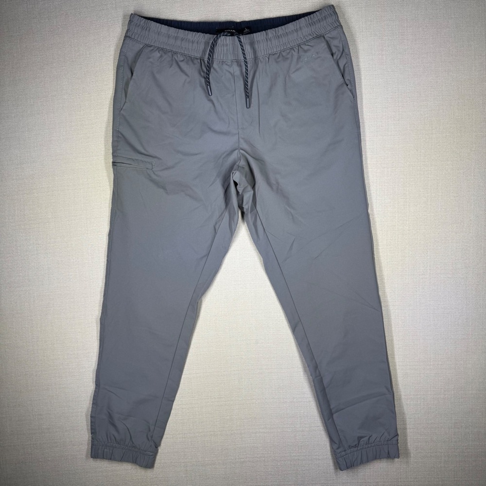 Tahari Womens All Day Everyday Joggers Gray Activewear Drawstring Size Large